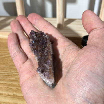 Titanium Amethyst Quartz Crystal Cluster - 76g