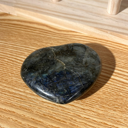 Indian Blue Light Labradorite Palm Stone