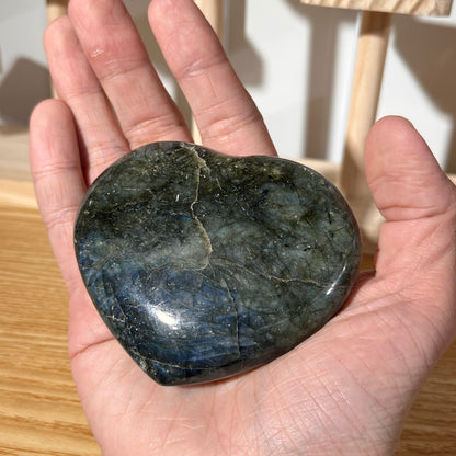 Indian Blue Light Labradorite Palm Stone